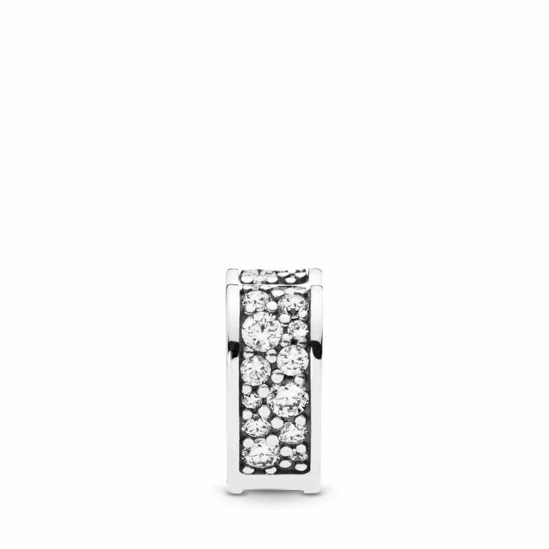 Pandora Sparkling Arcs Of Love Clip Charm - Sterling Silver/Silicone/Cubic Zirconia - Canada | YI799